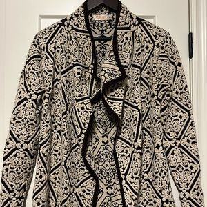 Long patterned cardigan